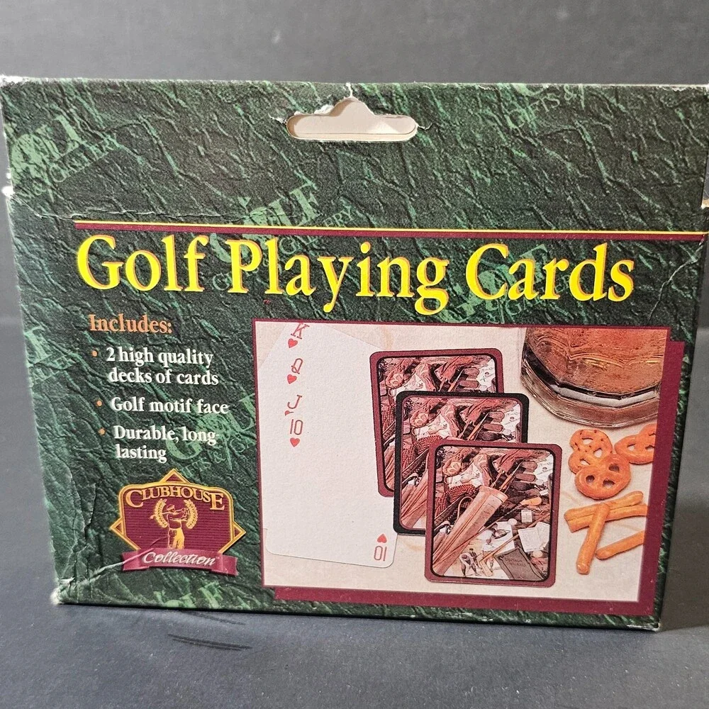 New Sealed Golf Playing Cards, 2 Decks, Open Box